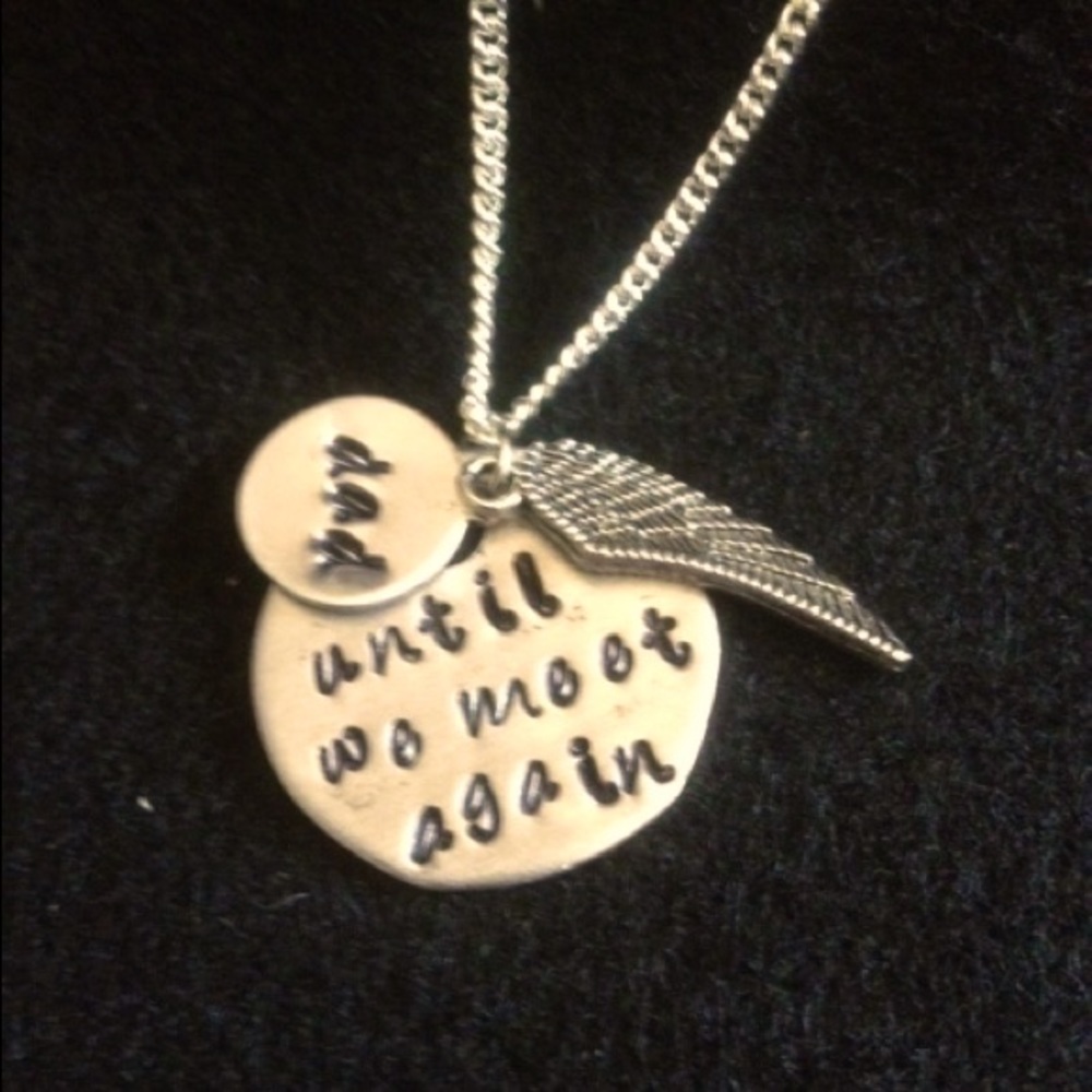 Hand stamped layered pendants